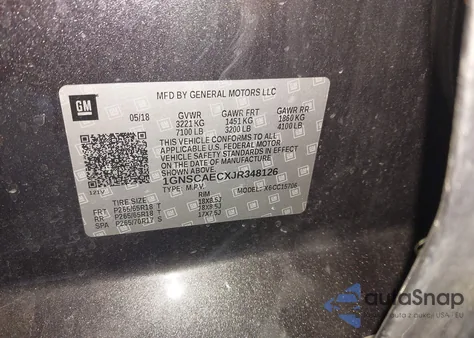 2018 Chevrolet Tahoe Ls z USA, uszkodzony, nr VIN 1GNSCAECXJR348126